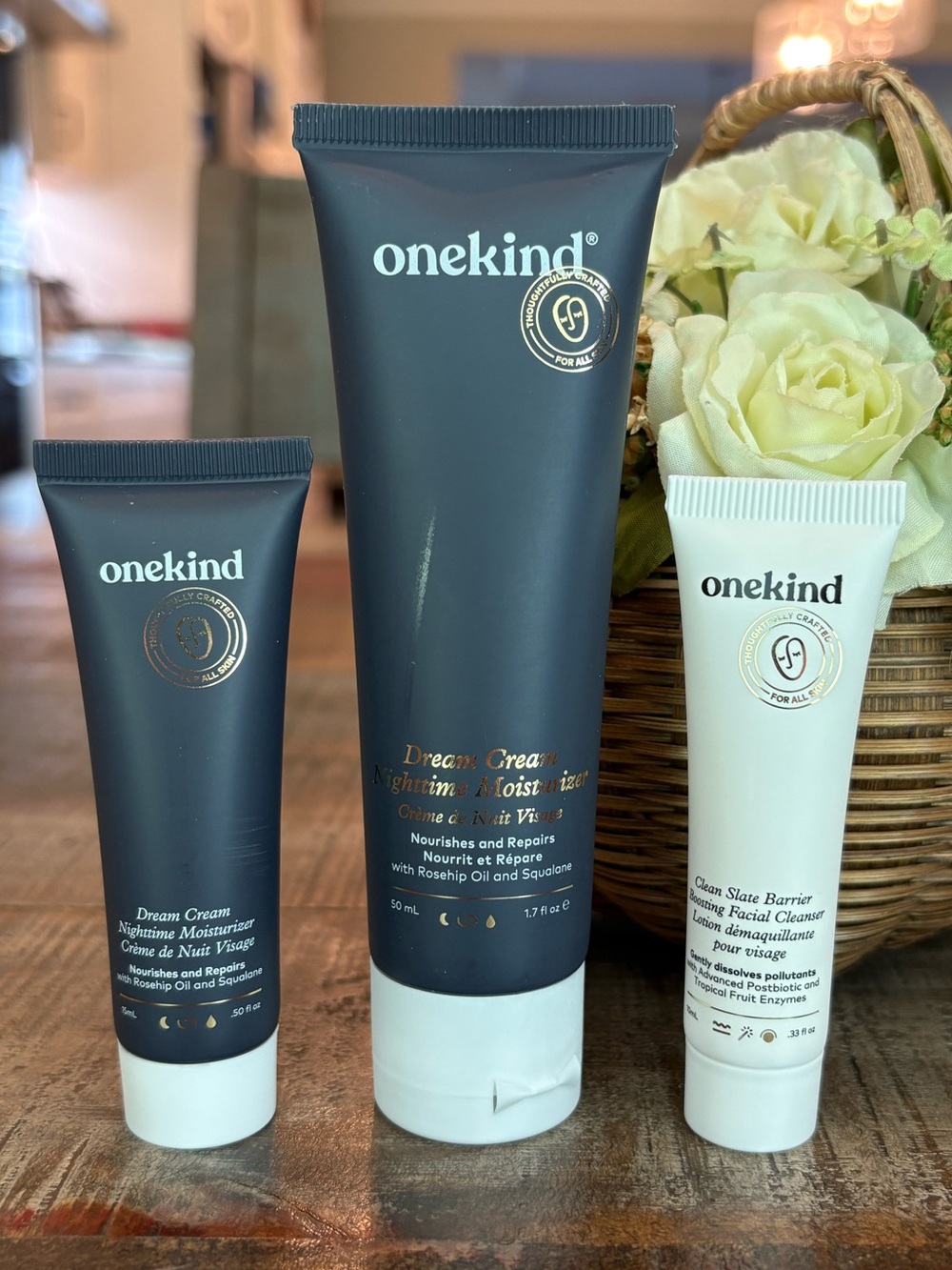 NEW Onekind DREAM CREAM Nighttime MOISTURIZER Duo + Clean Slate FACIAL CLEANSER!